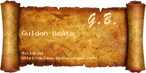 Gulden Beáta névjegykártya